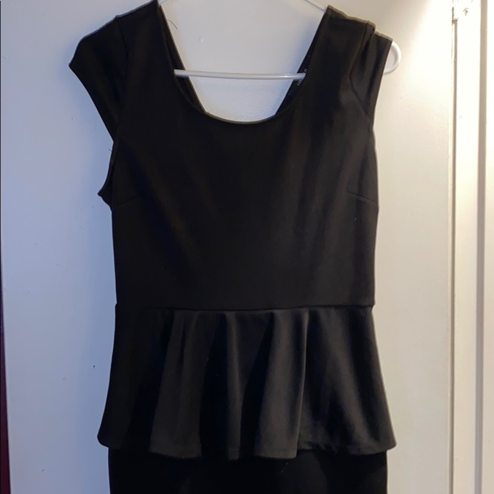 Black dress with open back